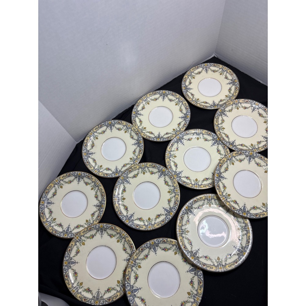 Vintage Floral Saucers Set of 11 Replacement Saucers